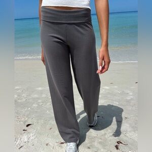 Brandy Melville Dark Grey Fold Over Priscilla Pants